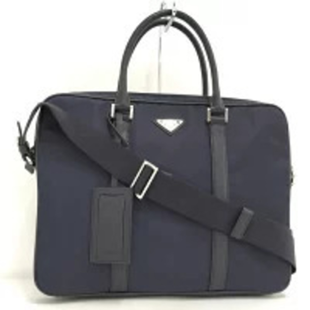 Prada Tessuto Saffiano leather 2-way briefcase black